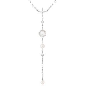 APM Monaco Elegant Necklace with Pearls & Crystals